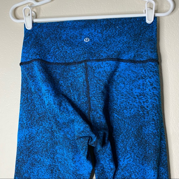 LULULEMON shocking blue Spray Jacquard High Times pant leggings 6 - Picture 6 of 10